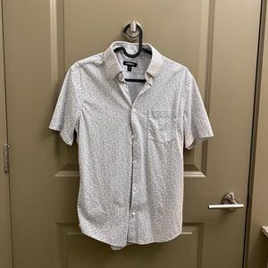 express floral button down shirt